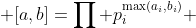  [a,b]=\prod p_i^{\max(a_i,b_i)} 
