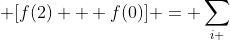 (1/2) \; [f(2) + f(0)] = \sum_{i \; odd} \sum_{j \;even} \binom{n}{i} \binom{i}{j}