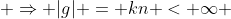  \Rightarrow |g| = kn < \infty 