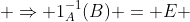  \{1\} \in B, \; \{0\} \in B \; \Rightarrow 1_{A}^{-1}(B) = E 