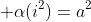  \alpha(i^2)=a^2