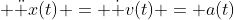  \ddot {x(t)} = \dot {v(t)} = a(t)