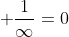  \frac{1}{\infty}=0
