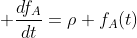  \frac{df_A}{dt}=\rho f_A(t)