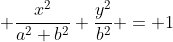  \frac{x^2}{a^2+b^2}+\frac{y^2}{b^2} = 1