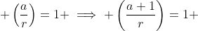  \left(\frac{a}{r}\right)=1 \implies \left(\frac{a+1}{r}\right)=1 