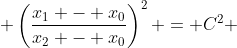  \left(\frac{x_1 - x_0}{x_2 - x_0}\right)^2 = C^2 