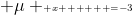  \mu \scriptscriptstyle {x}      =-3