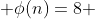  \phi(n)=8 