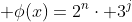  \phi(x)=2^n\cdot 3^j