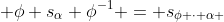  \phi s_{\alpha} {\phi}^{-1} = s_{\phi \cdot \alpha 