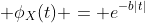  \phi_{X}(t) = e^{-b|t|}
