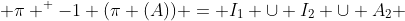  \pi ^ {-1} (\pi (A)) = I_1 \cup I_2 \cup A_2 