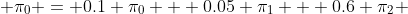  \pi_{0} = 0.1 \pi_{0} + 0.05 \pi_{1} + 0.6 \pi_{2} 