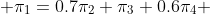  \pi_{1}=0.7\pi_{2}+\pi_{3}+0.6\pi_{4} 