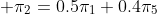  \pi_{2}=0.5\pi_{1}+0.4\pi_{5}
