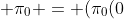 \pi_0 = ({\pi_0(0),\pi_0(1)})