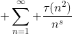  \sum_{n=1}^{\infty} \frac{\tau(n^2)}{n^s}