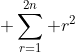  \sum_{r=1}^{2n} r^2