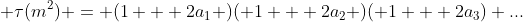  \tau(m^2) = (1 + 2a_1 )( 1 + 2a_2 )( 1 + 2a_3) ...