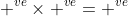 +^{ve}\times+^{ve}=+^{ve}