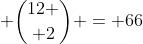  {{12} \choose 2} = 66