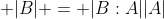  |B| = |B:A||A|
