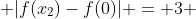  |f(x_2)-f(0)| = 3 