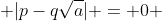  |p-q\sqrt{a}| = 0 