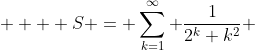   \displaystyle  S = \sum_{k=1}^{\infty} \frac{1}{2^k k^2} 