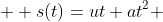   s(t)=ut+at^2 