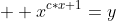  x^{c*x+1}=y