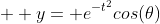   y= e^{-t^2}cos(\theta)