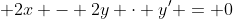  2x - 2y \cdot y' = 0