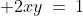 (1)\; 2xy\:=\:1