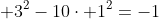 3^2-10\cdot 1^2=-1