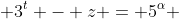  3^t - z = 5^{\alpha} ~,~ 3^t  + z = 5^{\beta} 