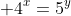  4^x=5^y