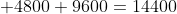  4800+9600=14400