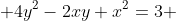  4y^{2}-2xy+x^{2}=3 