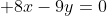  8x-9y=0