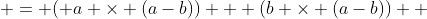 \begin{aligned} (a+b) \times (a-b) & = ( a \times (a-b)) + (b \times (a-b)) \\ & = (a \times a - (a \times b)) \ + \ ( b \times a - b \times b) \\ & = (0 - a \times b) + (-(a \times b) - 0) \\ & = -2 (a \times b) \end{aligned}
