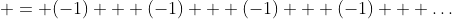  = (-1) + (-1) + (-1) + (-1) + \dots