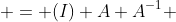  = (I) A A^{-1} 