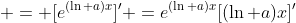  = [e^{(\ln a)x}]^\prime =e^{(\ln a)x}[(\ln a)x]^\prime