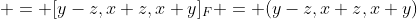  = [y-z,x+z,x+y]_F = (y-z,x+z,x+y)