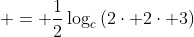  = \frac{1}{2}\log_c{(2\cdot 2\cdot 3)}