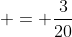  = \frac{3}{20}