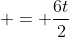  = \frac{6t}{2}