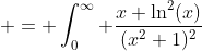  = \int_0^{\infty} \frac{x \ln^2(x)}{(x^2+1)^2}~dx 